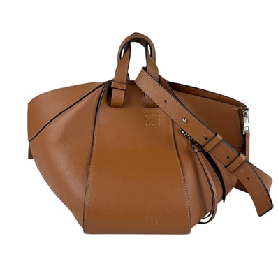 ロエベ LOEWE ショルダーバッグ ハンモック レザー ブラウン レディース【中古】 z6413