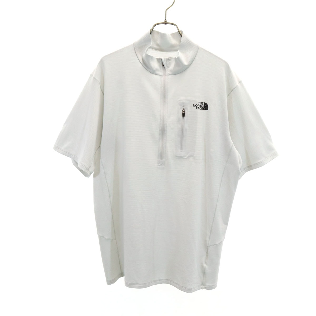 THE NORTH FACE ノースフェイス 半袖 ハーフジップ Tシャツ XL グレー NT12202 アウトドア DRI