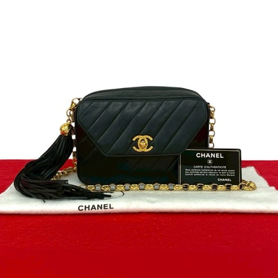CHANEL シャネル ココマーク ラムスキン ショルダーバッグ ブラック
o5080