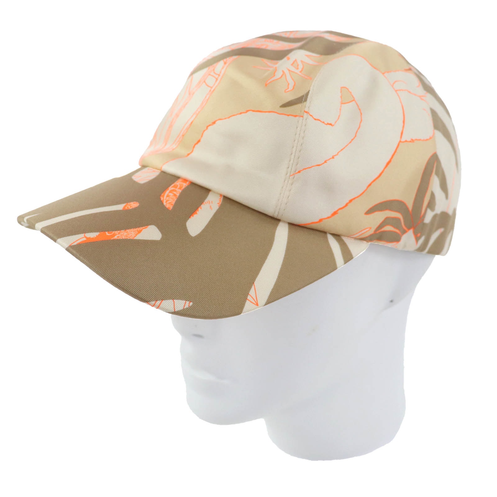 未使用品 エルメス キャップ Davis Jungle Love ブラウン系 レディース 59