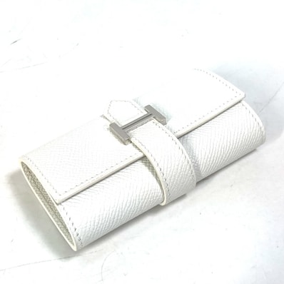 エルメス HERMES ベアン H金具 4連 鍵 キーケース ヴォーエプソン □K刻 ホワイト 未使用