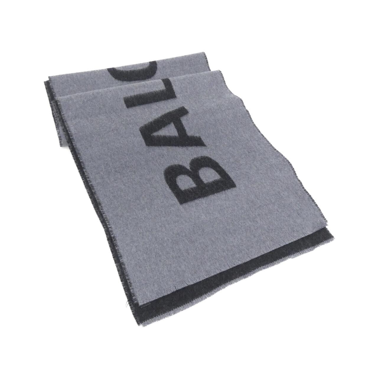 BALENCIAGA Logo Wool Scarf "Gray"