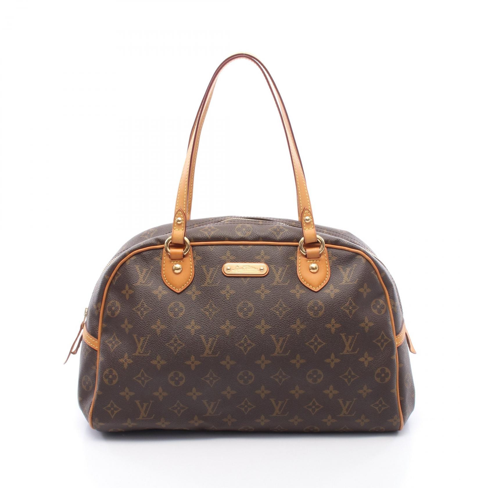 ルイ・ヴィトン LOUIS VUITTON モントルグイユGM ショルダーバッグ バッグ PVCコーティングキャンバス レザー モノグラム レディース ブラウン系 M95566 【中古】