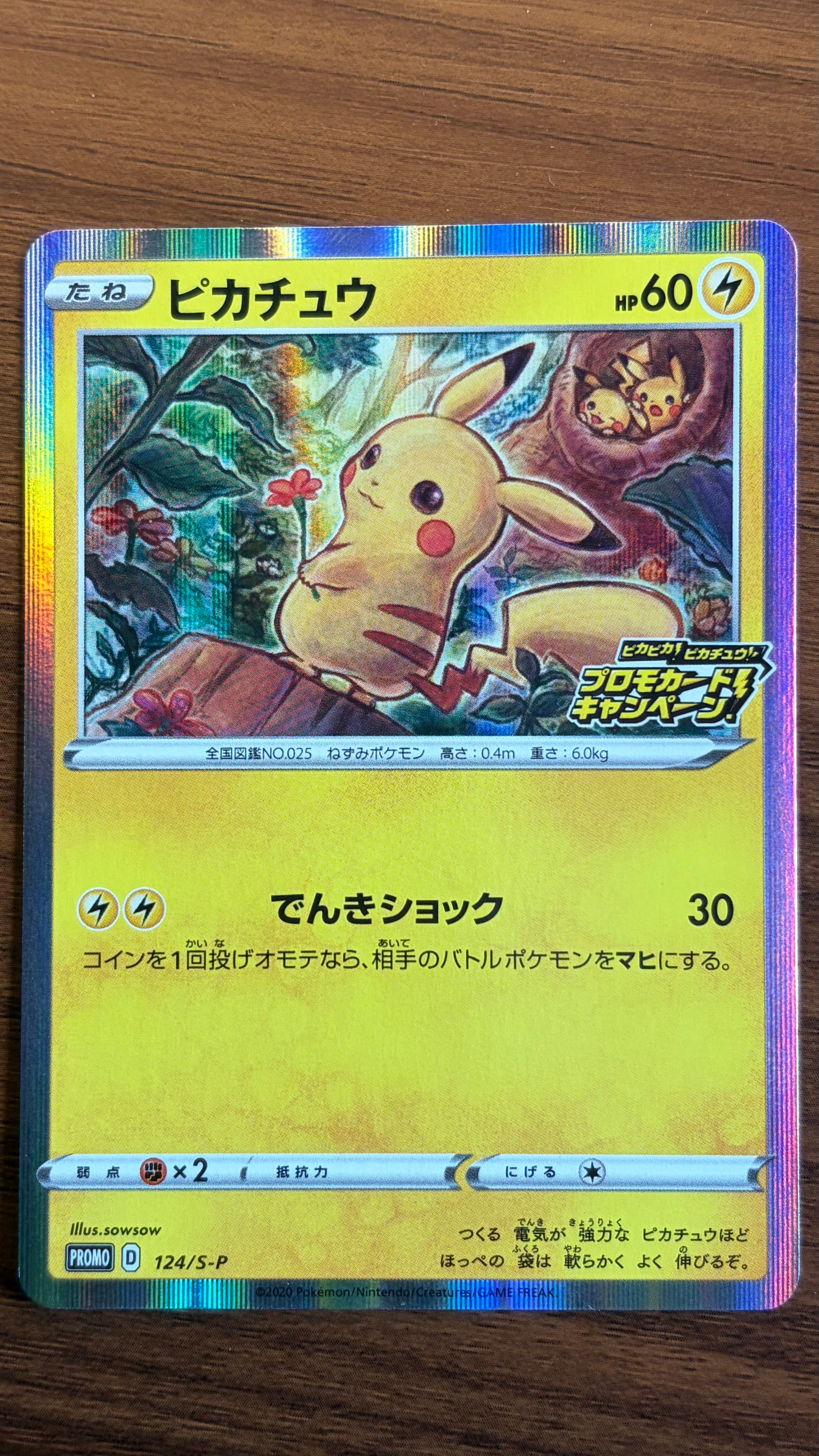 ピカチュウ: プロモ P [S-P 124](ピカピカ！ピカチュウ！プロモカード