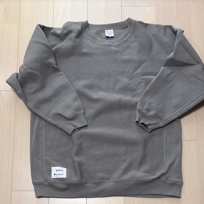 Wtaps ACADEMY / CREW NECK / COTTON. CHAMPION. REVERSE WEAVE "Olive Drab" (672)