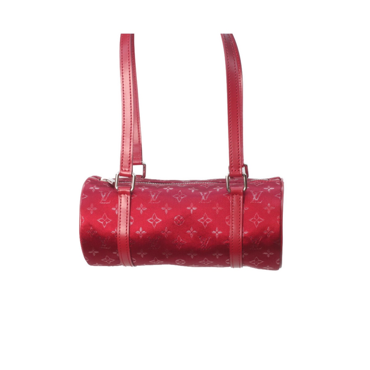 ルイヴィトン 02年 M92353 赤 モノグラムサテン リトルパピヨン