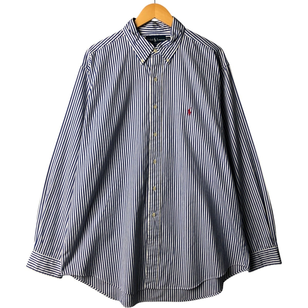 古着 ラルフローレン Ralph Lauren CLASSIC FIT 長袖 ボタンダウンストライプシャツ メンズXL相当/eaa568441