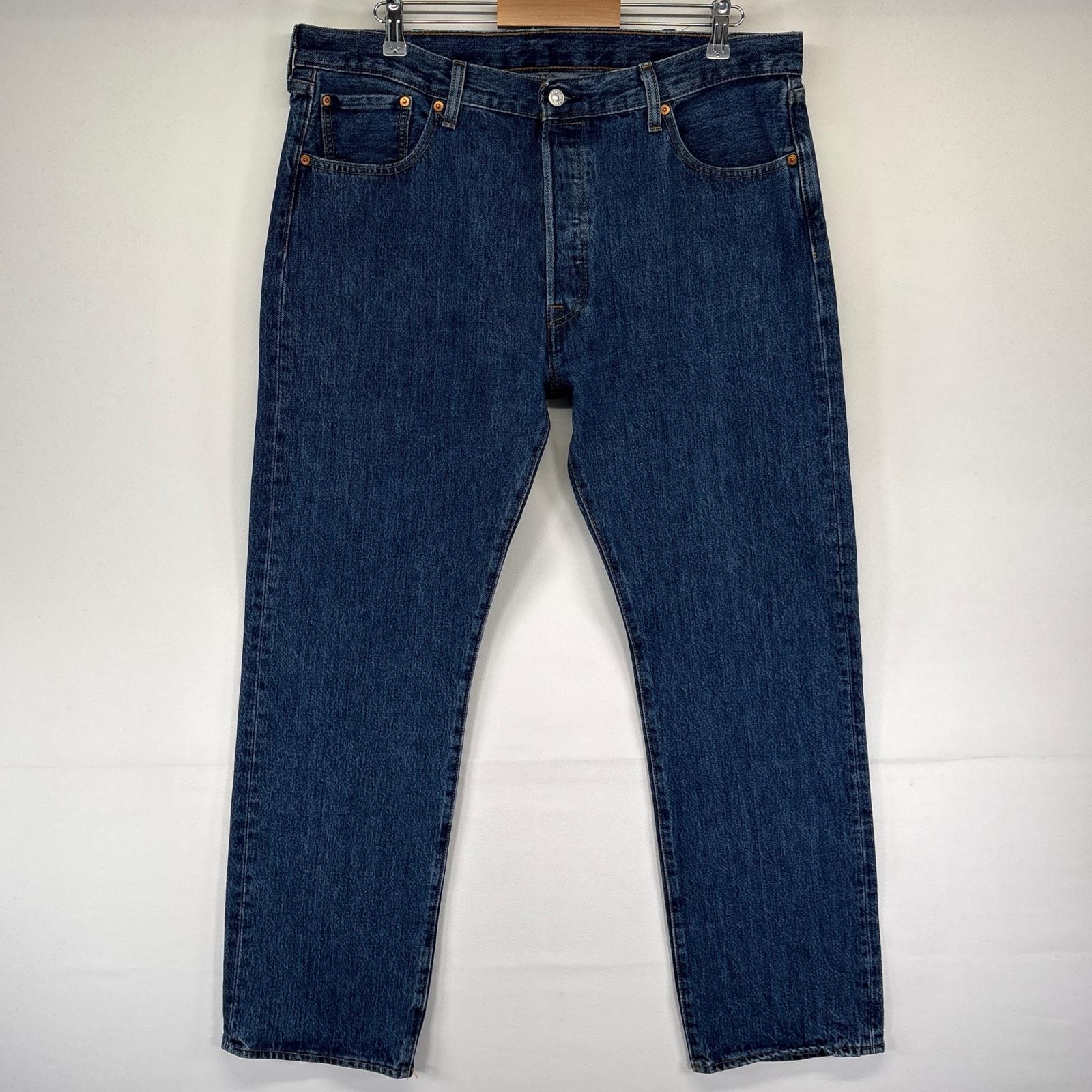 古着 リーバイス Levi's デニム パンツ 501 ジーパン ジーンズ 大きいサイズ ボタンフライ 5ポケット W38×L32  ブルー系 メンズ