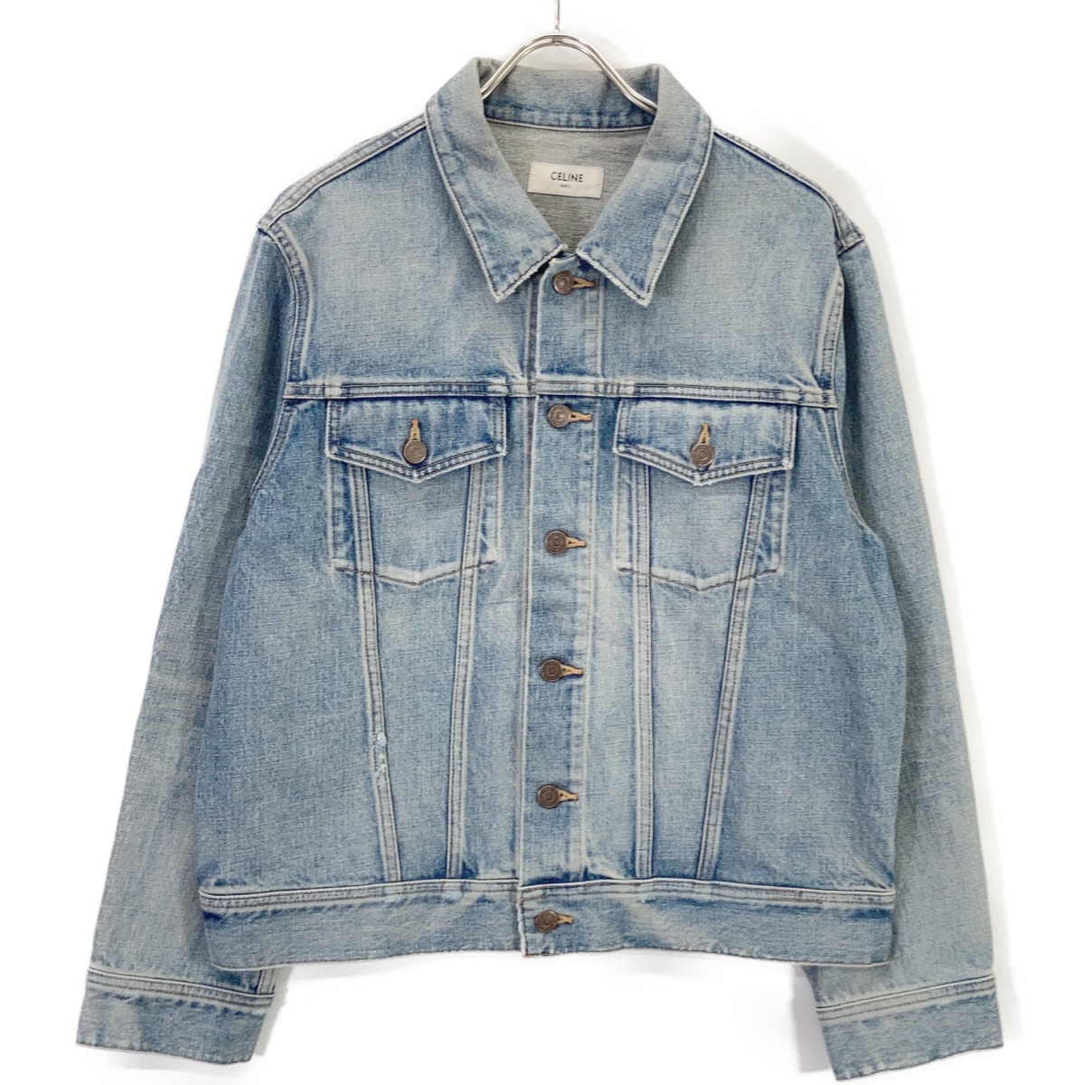 セリーヌ 643E2Q01807VD ブルー デニムジャケット L