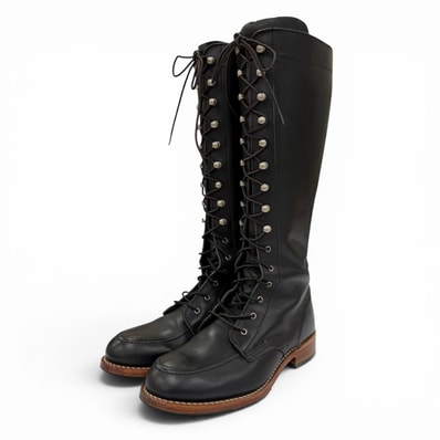 良品 レッドウィング ロングブーツ 黒 レディース 9B(26cm) 3385