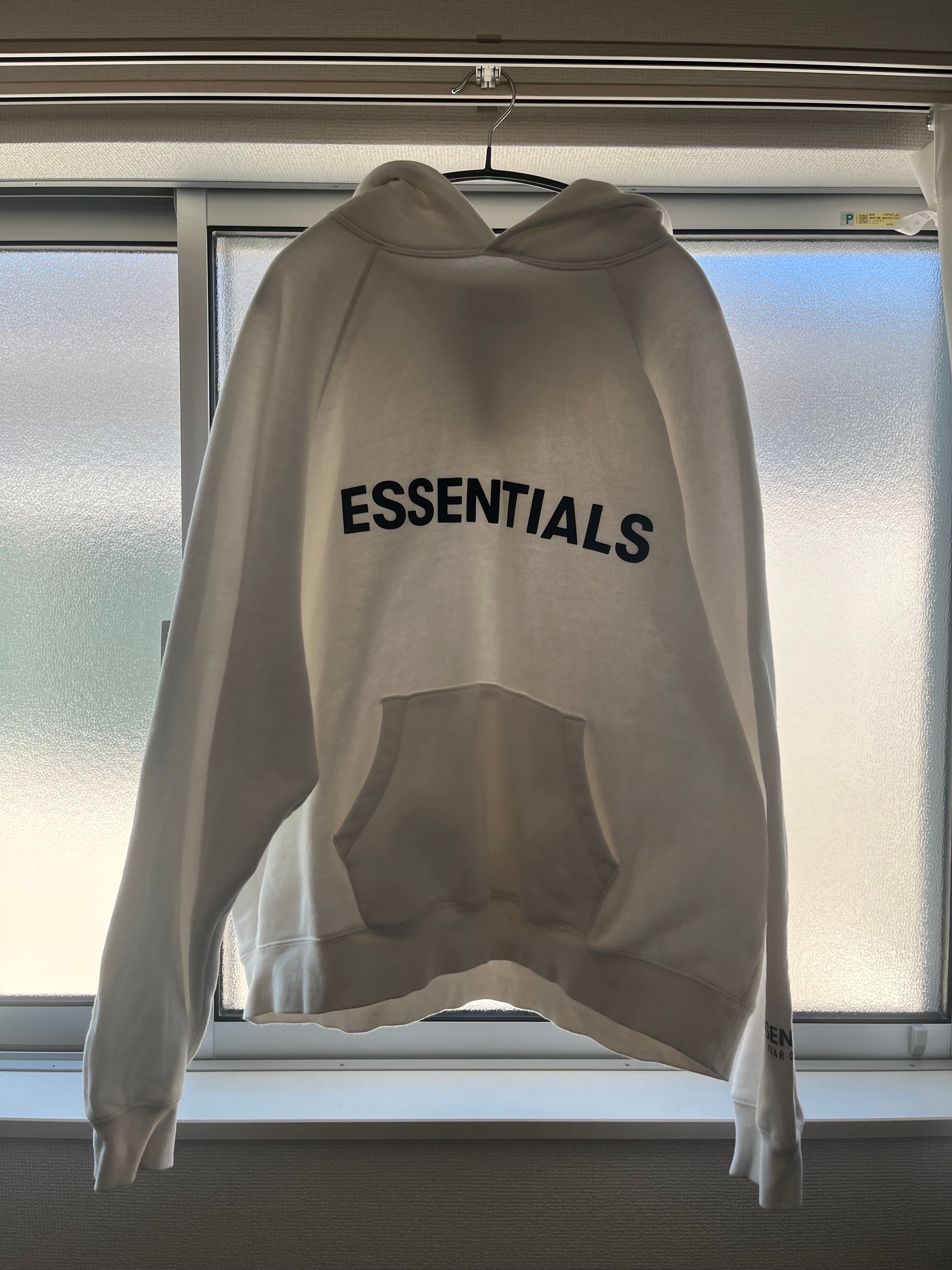 FEAR OF GOD ESSENTIALS 3D Silicon Applique Pullover Hoodie "White"
