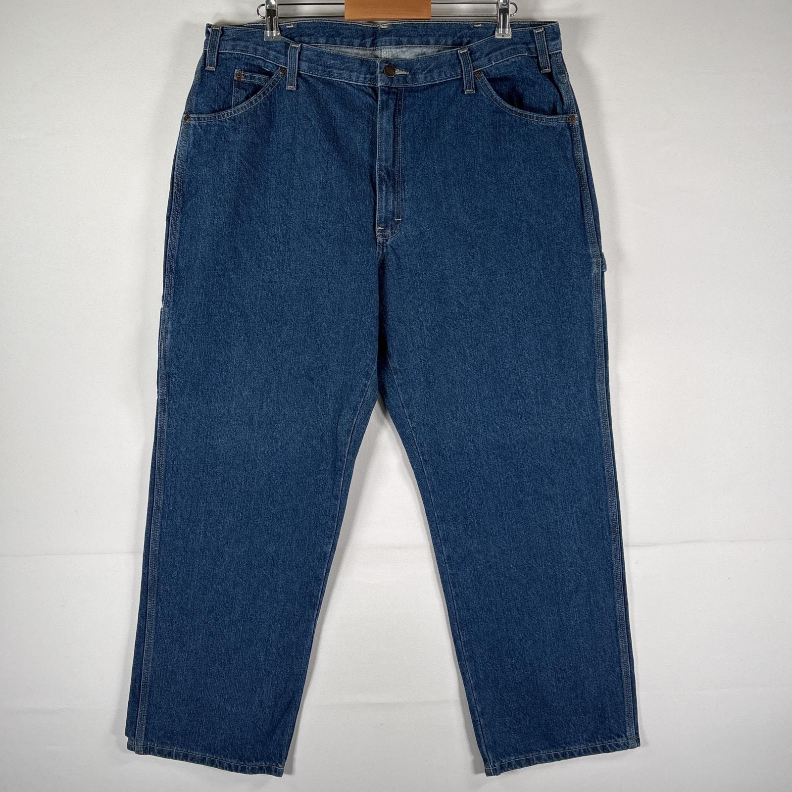 古着 ディッキーズ Dickies デニムパンツ デッドストック ブルーデニム ジーパン ジーンズ  ワーク ペインター 大きいサイズ w40 L30  ブルー系 メンズ