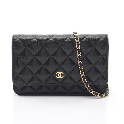 シャネル CHANEL マトラッセ ショルダーバッグ バッグ キャビアスキン(グレインドカーフ) レディース ブラック系 AP0250 【中古】
