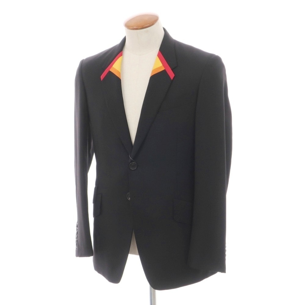 【中古】ポールスミスコレクション PAUL SMITH COLLECTION ウール 2B カジュアルジャケット ブラック【サイズM】【メンズ】