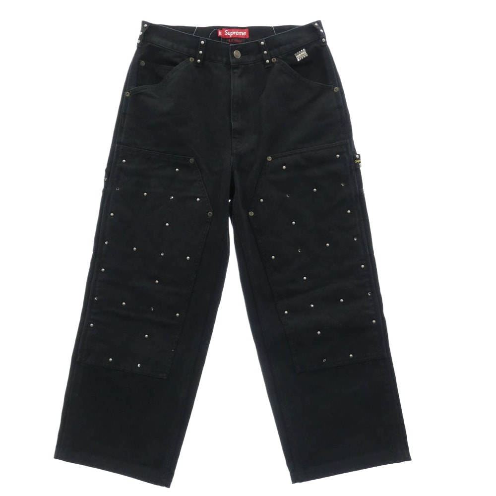 Supreme シュプリーム パンツ 25AW x b.b. Simon Quilted Double Knee Painter Pant ビービーサイモン キルティング ダブル ニー ペインター パンツ ブラック系 30【中古】