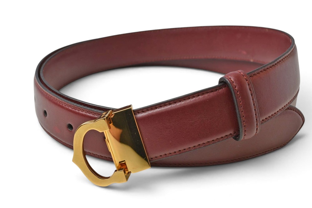 カルティエ ベルト ヴィンテージ レザー Cartier マスト ドゥ カルティエ ボルドー フリーサイズ【中古】