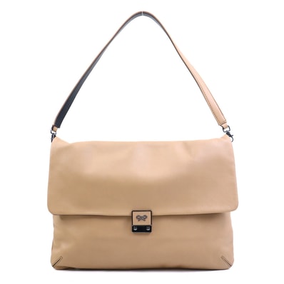 アニヤ ハインドマーチ Anya Hindmarch ショルダーバッグ レザー ベージュ レディース【中古】 56575a