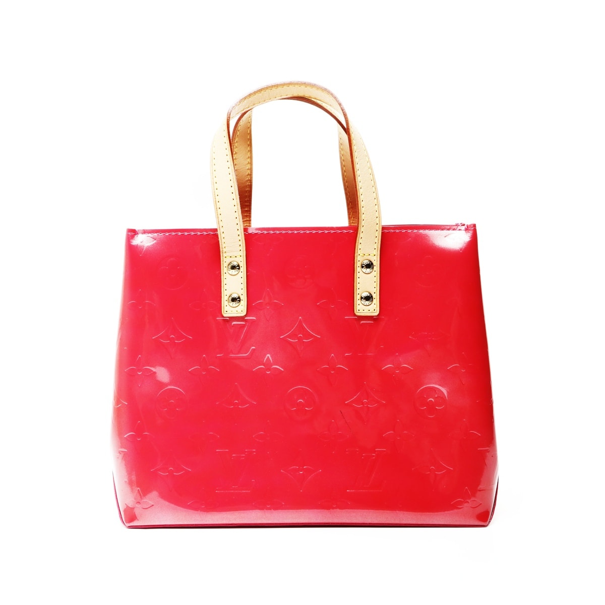 ヴィトン LV ヴェルニ リード モノグラム パテントレザー PVC 2006年製 ハンドバッグ【中古】