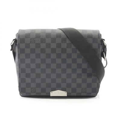 ルイ・ヴィトン LOUIS VUITTON ディストリクト PM NV2 ショルダーバッグ バッグ PVCコーティングキャンバス レザー ダミエ・グラフィット メンズ ブラック系 N40349 【中古】