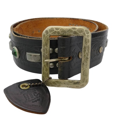 TENDERLOIN テンダーロイン ベルト K7純正レザーポーチ付属 HTC PORTER エイチティーシー ポーター トリプルネーム BELT スタッズ レザー ベルト ブラック系 ゴールド系 32inchi 32インチ【中古】