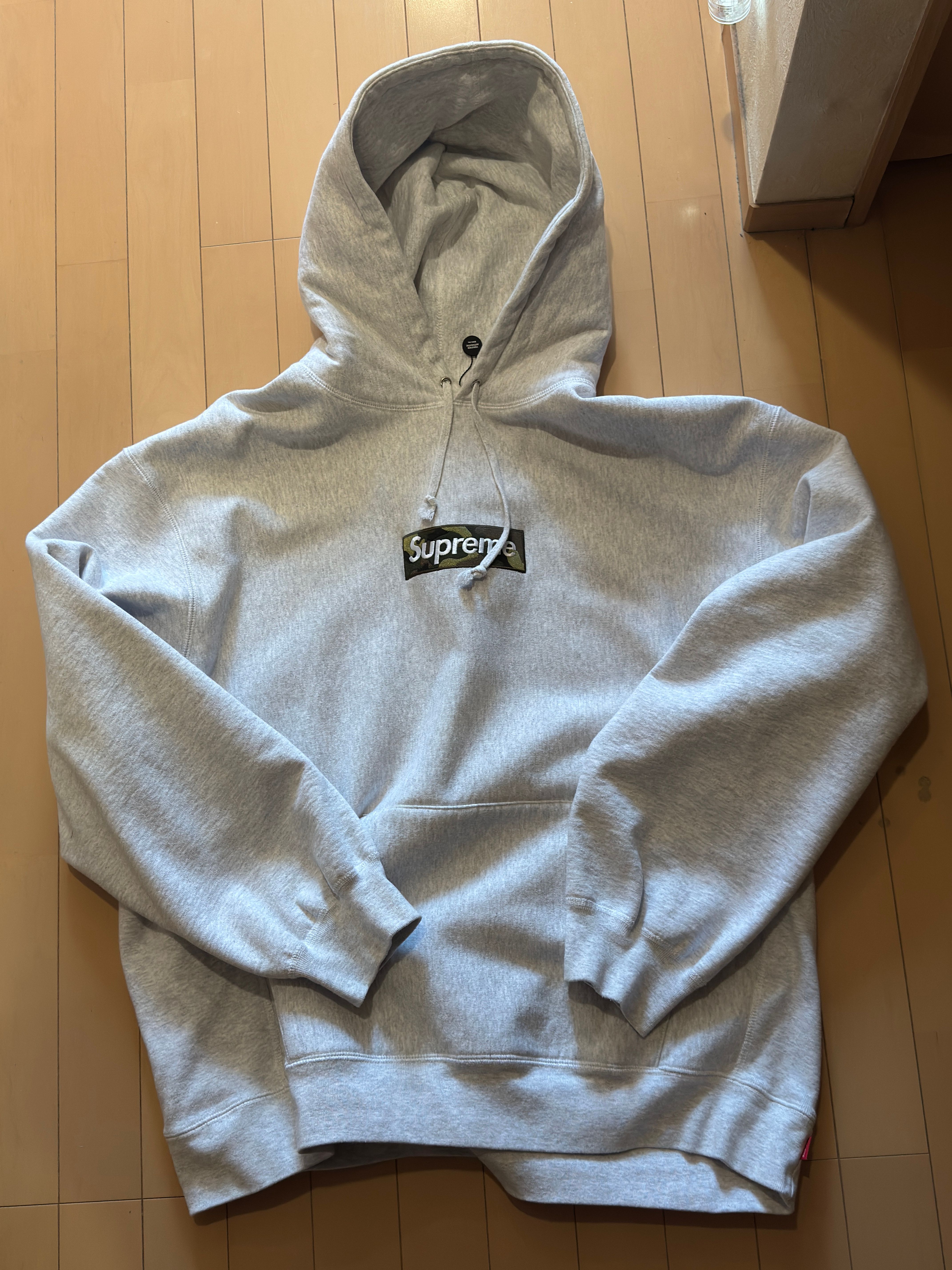 Supreme Box Logo Hooded Sweatshirt "Ash Grey" (23FW)
