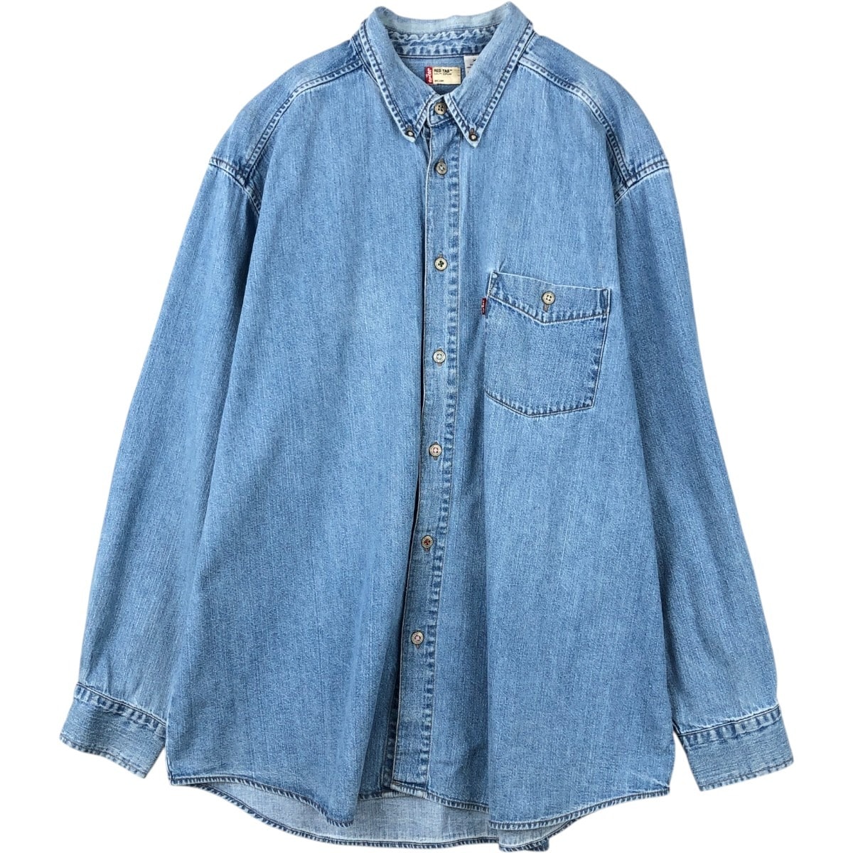 古着 リーバイス Levi's RED TAB 長袖 ボタンダウンデニムシャツ メンズL相当/eaa666523
