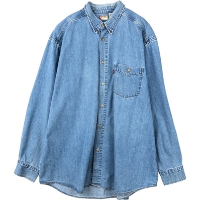 古着 リーバイス Levi's RED TAB 長袖 ボタンダウンデニムシャツ メンズL相当/eaa666523