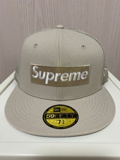 Supreme Box Logo Mesh Back New Era "Stone" (23SS)