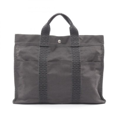 エルメス HERMES エールラインMM トートバッグ バッグ ナイロン ナイロンキャンバス メンズ レディース グレー系 100951M 【中古】