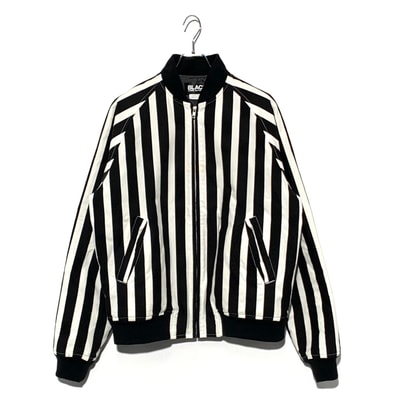 BLACK COMME des GARCONS 16AW quilting Stripe blouson Black× White
