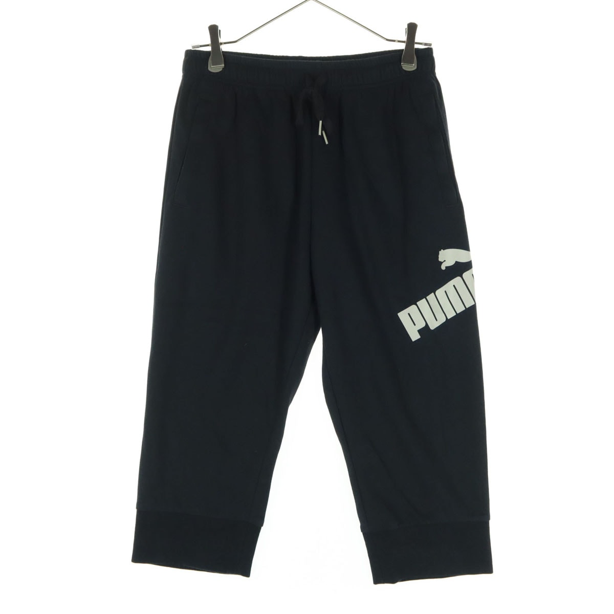 PUMA プーマ ワンポイントロゴ 7分丈 スウェットパンツ M ブラック