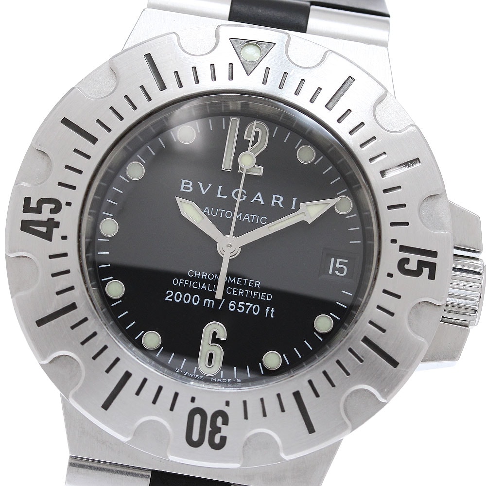 ブルガリ ディアゴノ スクーバ  デイト SD42S メンズ 【中古】