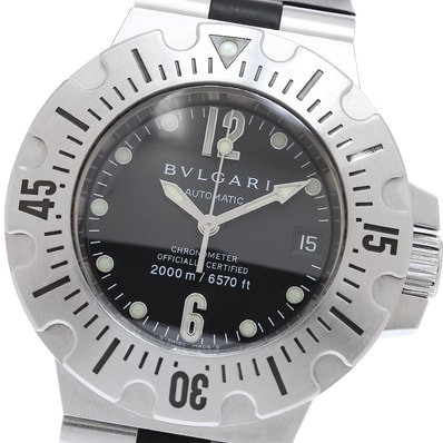 ブルガリ ディアゴノ スクーバ デイト SD42S メンズ 【中古】