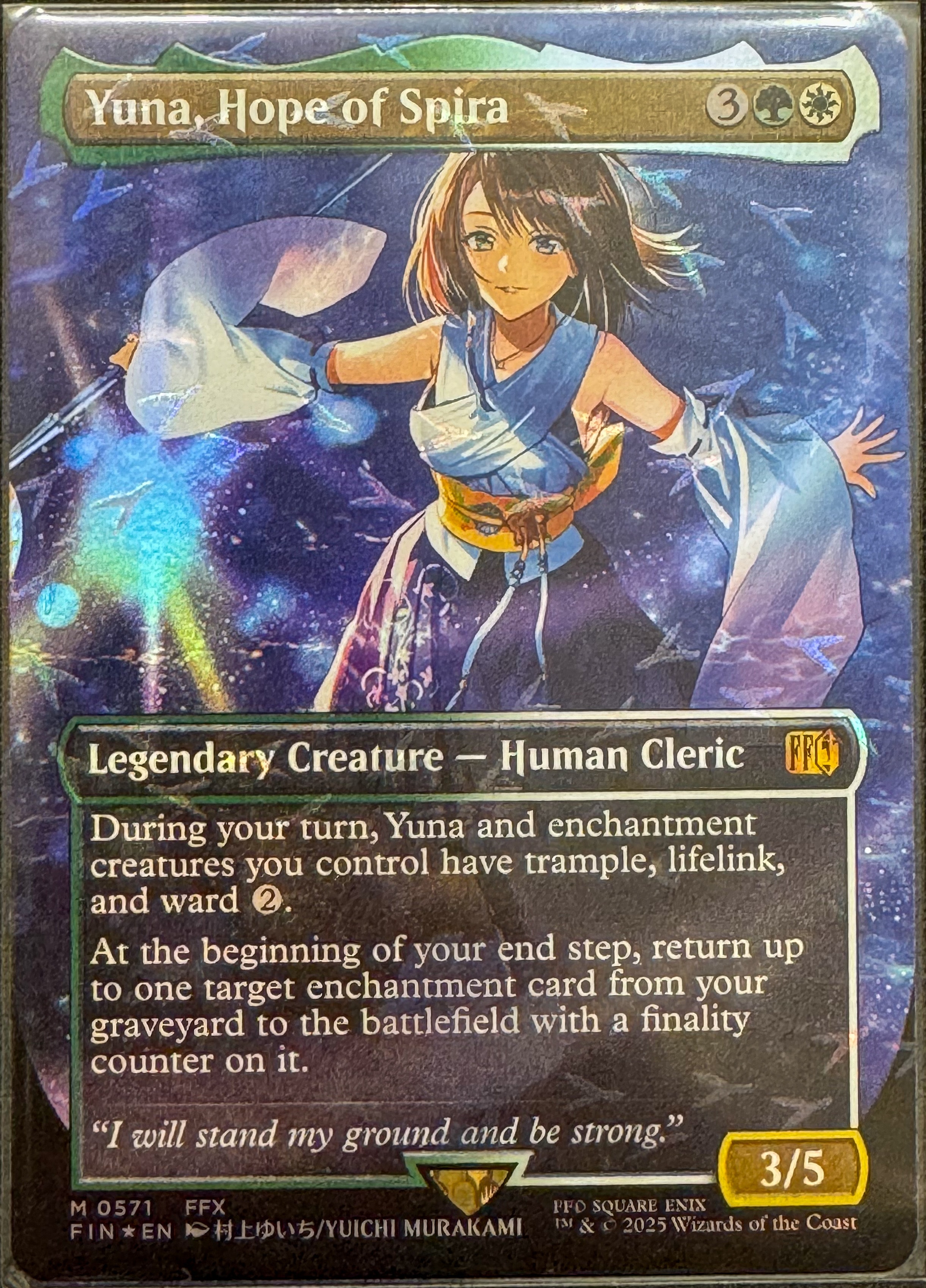 スピラの希望、ユウナ M :フォイル :ボーダーレス版 [FIN 0571]【英語版】(ファイナルファンタジー チョコボ バンドル)