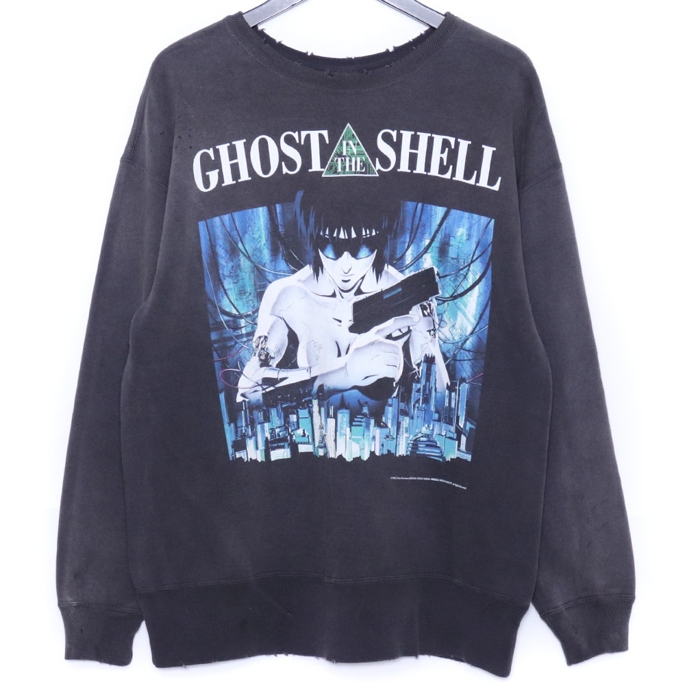 SAINT Mxxxxxx x GHOST IN THE SHELL Crew Neck Sweat "Black"
