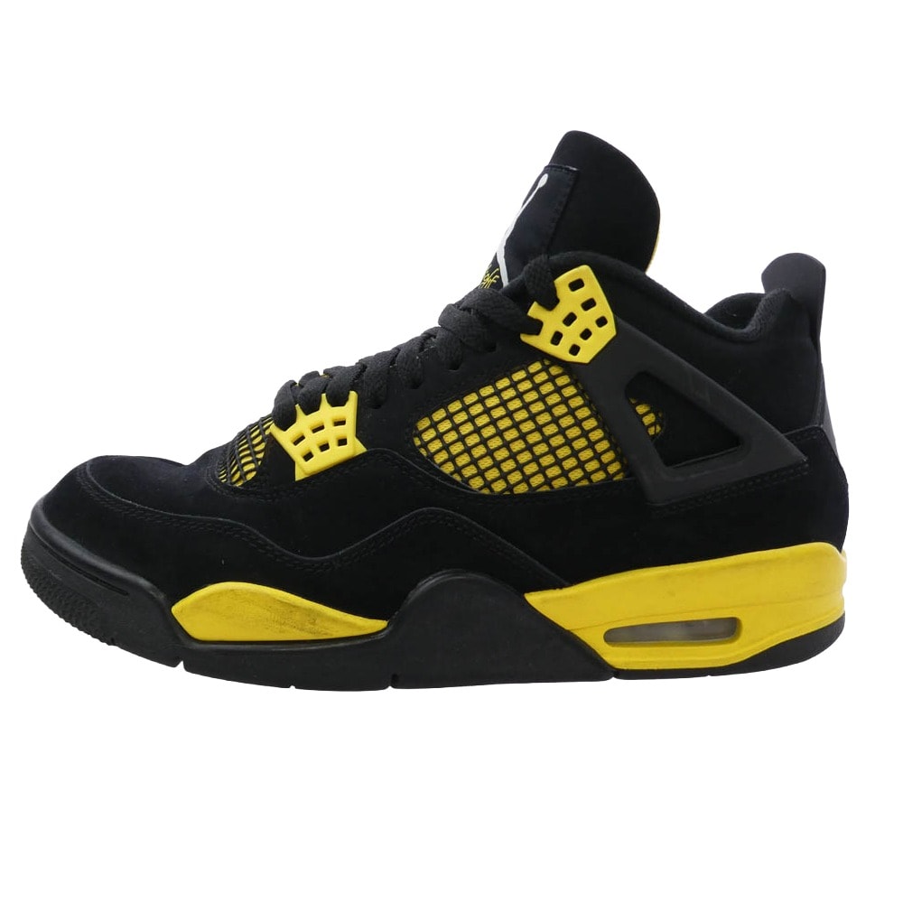 NIKE ナイキ スニーカー 23SS DH6927-017 Air Jordan 4 Retro Thunder 2023 【フェイクバスターズ鑑定済】 エアジョーダン4 レトロ サンダー ローカットスニーカー ブラック系 26.5cm【中古】