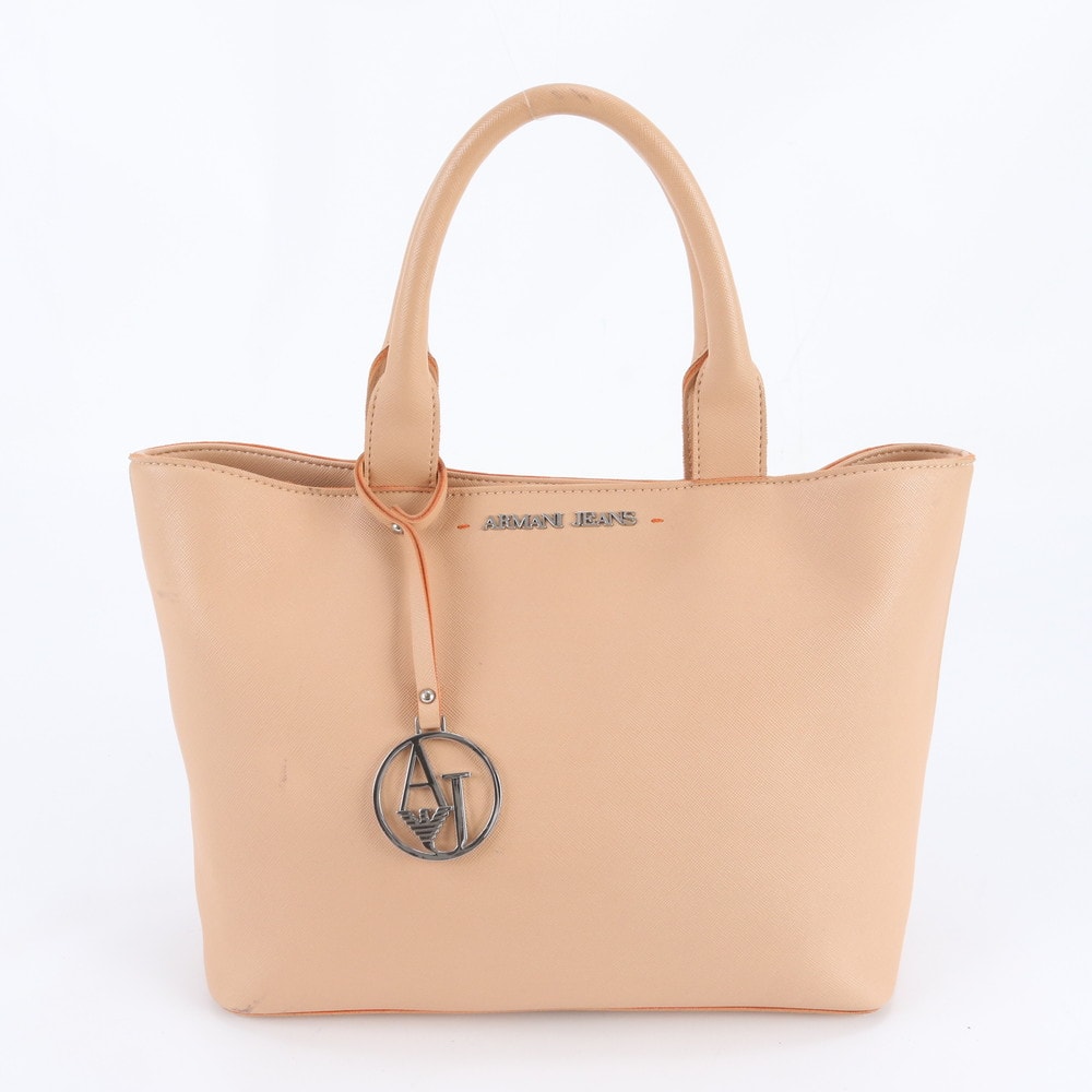 ■美品 アルマーニ ジーンズ トート バッグ レザー