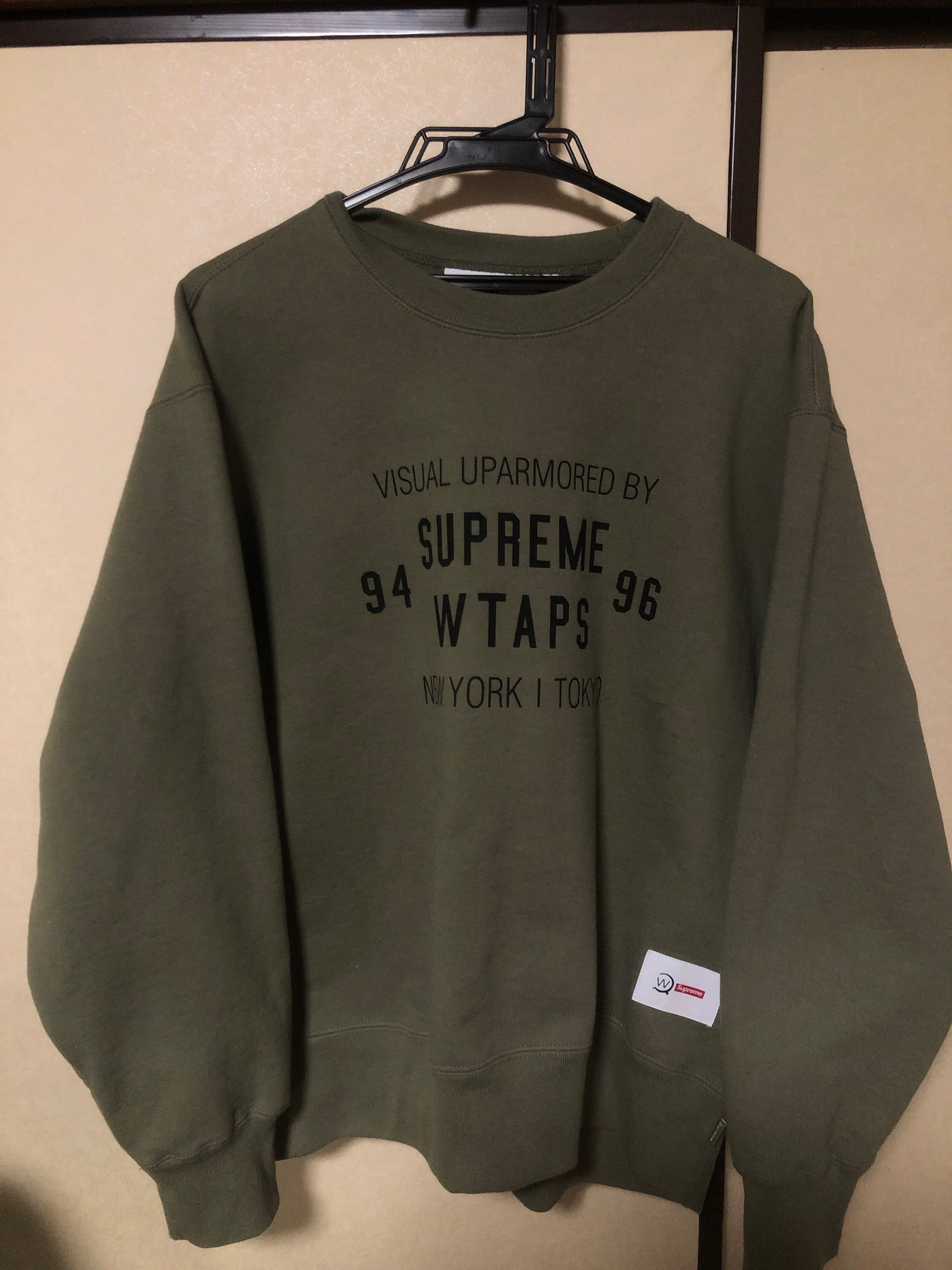 Supreme / WTAPS Crewneck "Light Olive"