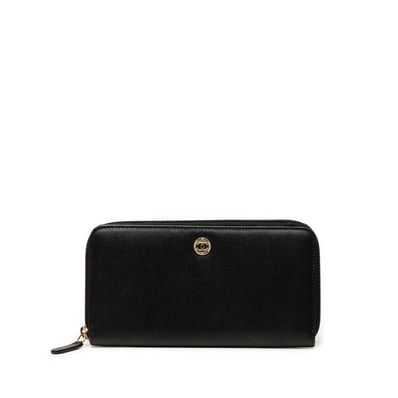 シャネル ココマーク 長財布 ブラック レザー レディース CHANEL 中古