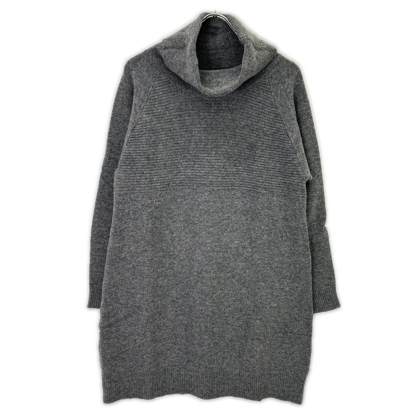 ヒステリックグラマー 0163NO02 グレー ハイネック ウール ワンピース