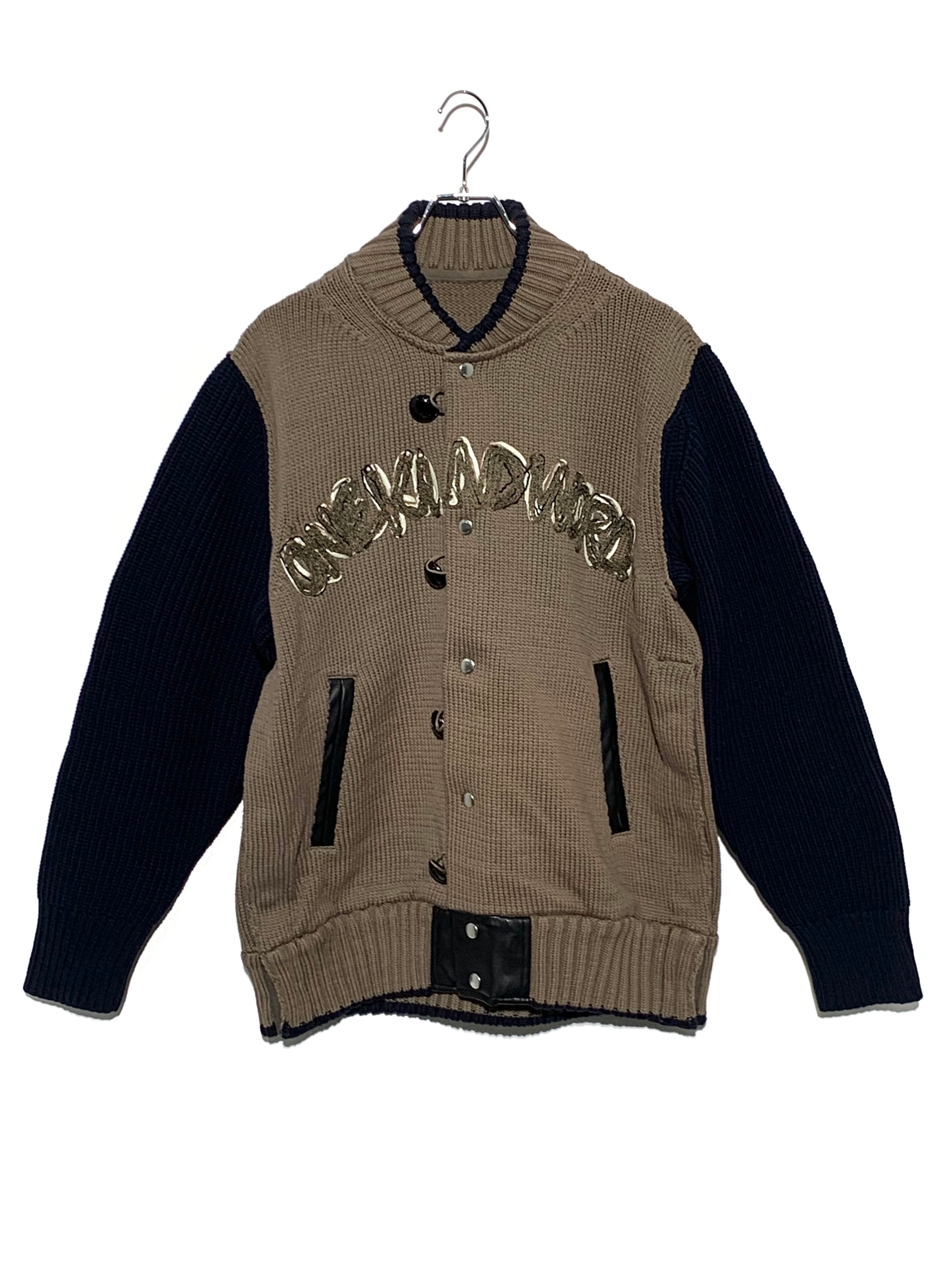 はめじろう sacai 23ss Eric Haze ニットジャケット sacai×ERIC HAZE 23SSCode Embroidery Cotton Blouson刺繍ZIPUP