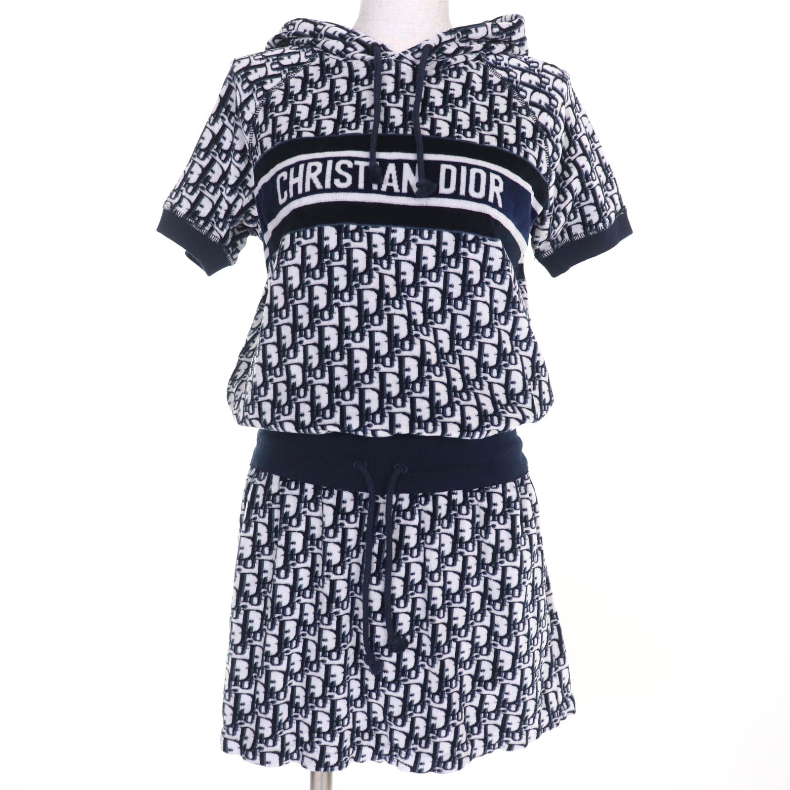 極美品 クリスチャンディオール
 ワンピース ネイビー レディース XS 日本サイズ約Sサイズ相当 123R02A4022