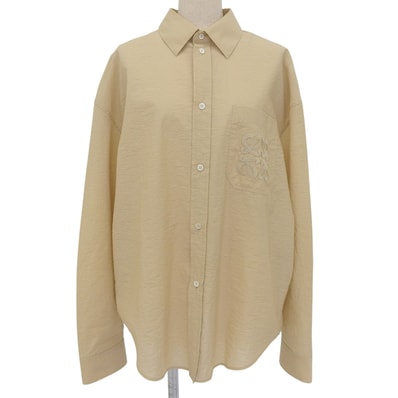 極美品 ロエベ×パウラズイビザ 長袖シャツ ベージュ 38 H616Y05X79