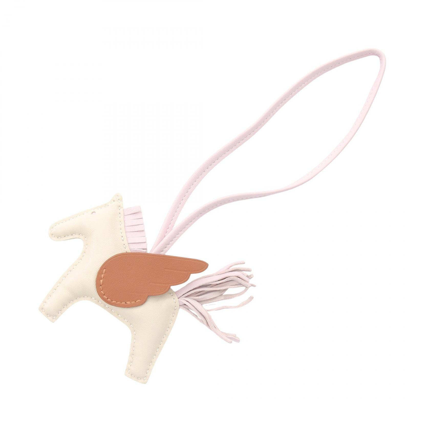 エルメス HERMES ロデオペガサスPM クレ ゴールド モーヴペール チャーム アクセサリー アニョーミロ / ヴォースイフト アニョーミロ U刻印(2022年製造) レディース アイボリー系 / ブラウン系 / ピンク系