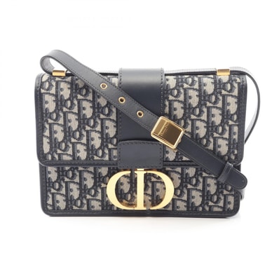 ディオール Dior 30 MONTAIGNE モンテーニュ オブリーク ジャカード ショルダーバッグ バッグ キャンバス レザー レディース ベージュ系 / ネイビー系 M9203UTZQ_M928 【中古】
