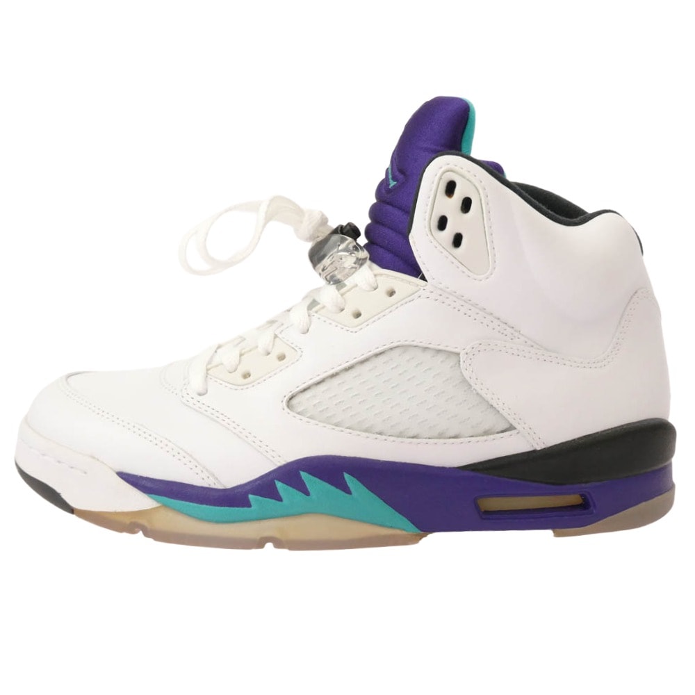 NIKE ナイキ スニーカー 136027-108 AIR JORDAN 5 RETRO GRAPE エアジョーダン5 レトロ グレープ ハイカット スニーカー ホワイト系 28cm【極上美品】【中古】