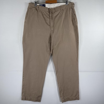 古着 ポロバイラルフローレン Polo by Ralph Lauren コットンパンツ ポロチノ テーパード 大きいサイズ w40 L32 ベージュ系 メンズ