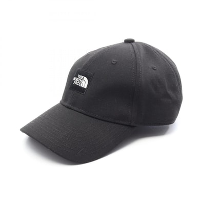 ザ・ノースフェイス THE NORTH FACE スクエアロゴ キャップ 帽子 キャンバス メンズ ブラック系 【中古】