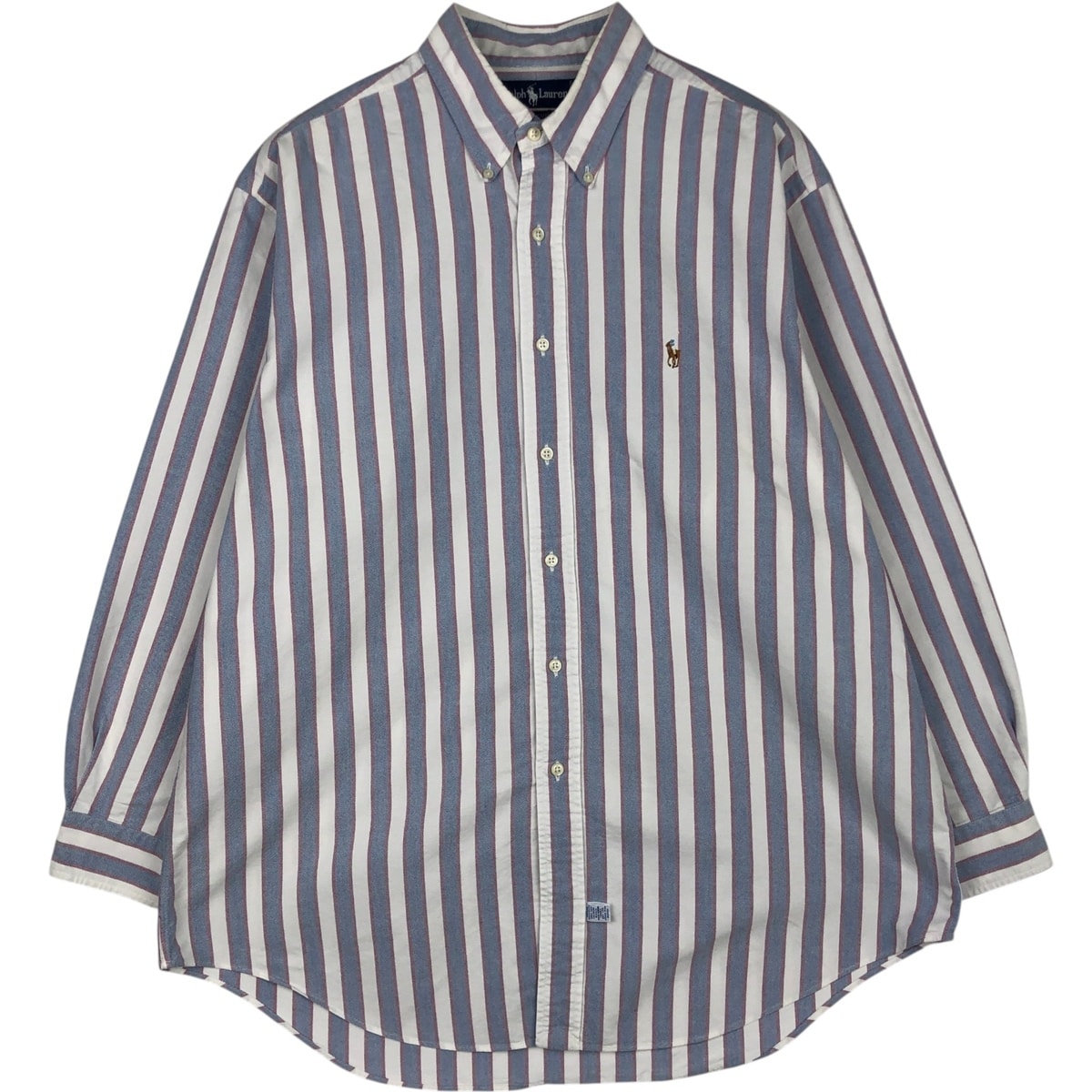 古着 ラルフローレン Ralph Lauren YARMOUTH 長袖 ボタンダウンストライプシャツ メンズXL相当/eaa621246