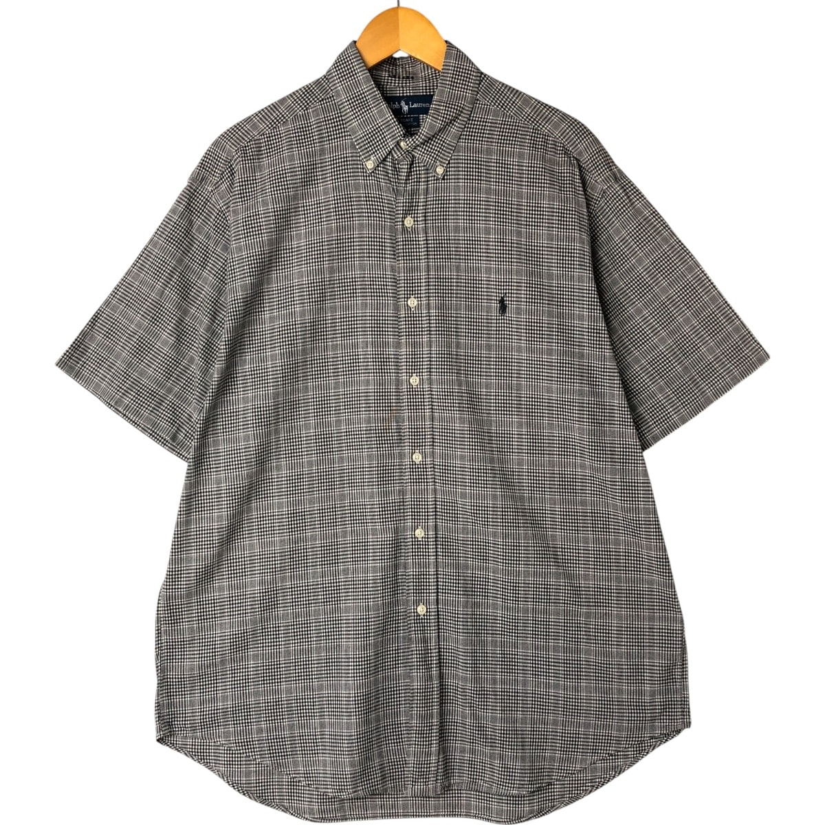 古着 ラルフローレン Ralph Lauren BLAKE 半袖 ボタンダウン チェックシャツ メンズL相当/eaa544772
